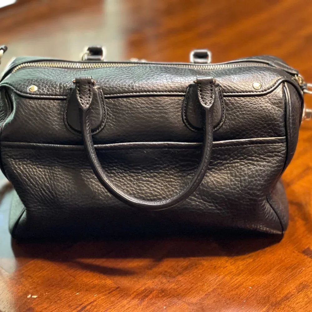Coach Satchel - black, medium size with shoulder strap - Picture 3 of 7